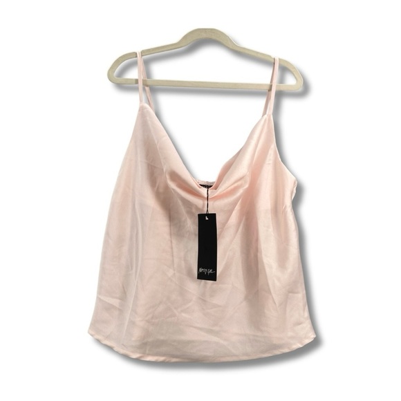 NTW Nasty Gal Women's Cowl Satin Cami Top Blush Light Pink Size 4 BRAND NEW! - Picture 4 of 10